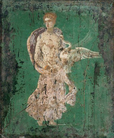 レダと白鳥、1stH. 1世紀。 広告。 作： Roman Pompeian wall painting.