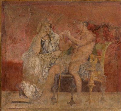 座っているカップル、紀元前50〜40年 作： Roman Republican Period