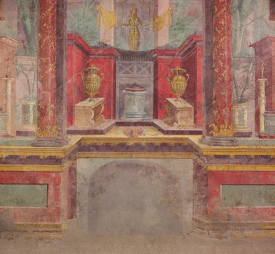 ボスコレアーレの別荘の小部屋の壁画、紀元前50〜40年頃 作： Roman Republican Period