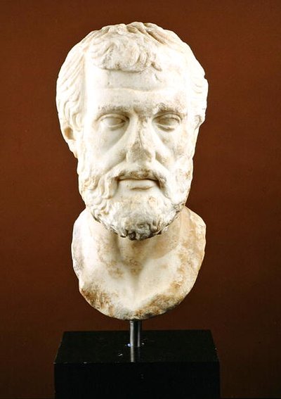 紀元前300年頃の演説家、哲学者（大理石製） 作： Roman Roman