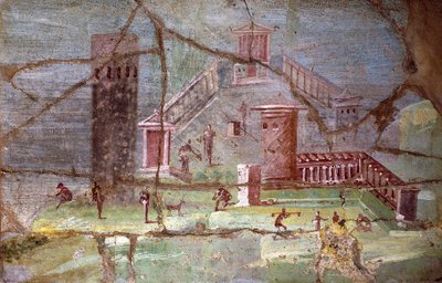 古代ローマのフレスコ画（ポンペイ出土 作： Roman Roman