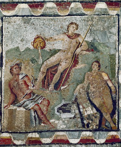 水上の神々（モザイク 作： Roman Roman