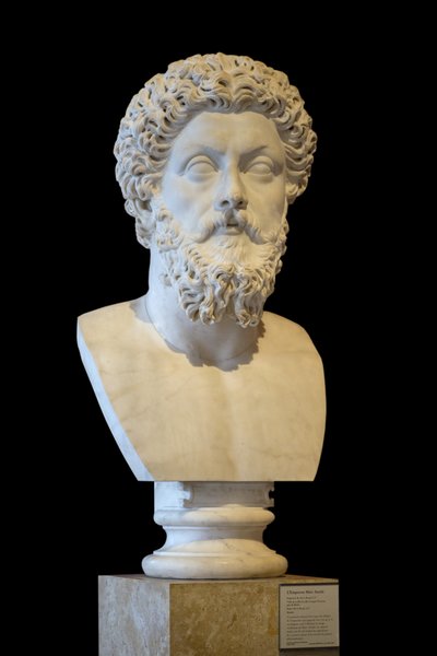 アート ローマ ローマ皇帝マーク・オーレルの胸像（西暦121～180年） 大理石 作： Roman Roman