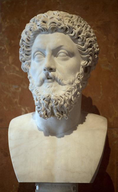 アート ローマ ローマ皇帝マーク・オーレルの胸像（西暦121～180年） 大理石 作： Roman Roman
