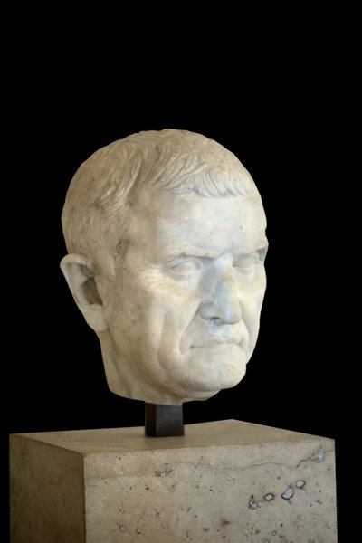 美術 ローマ 彫像の断片、無名の人物の肖像（大理石 作： Roman Roman