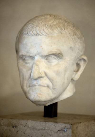 美術 ローマ 彫像の断片、無名の人物の肖像（大理石 作： Roman Roman