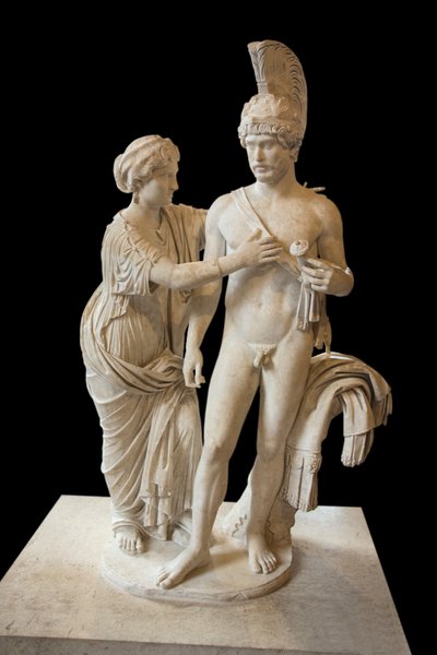 芸術 ローマ帝国の三月とヴィーナスのカップル（西暦120年から140年の間） 大理石彫刻 作： Roman Roman