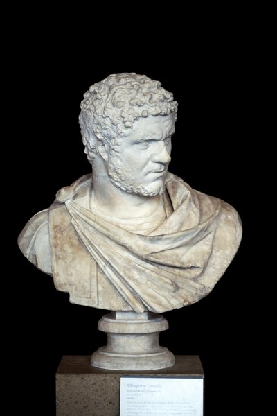 カラカラ（西暦188～217年）大理石、ローマ美術 作： Roman Roman