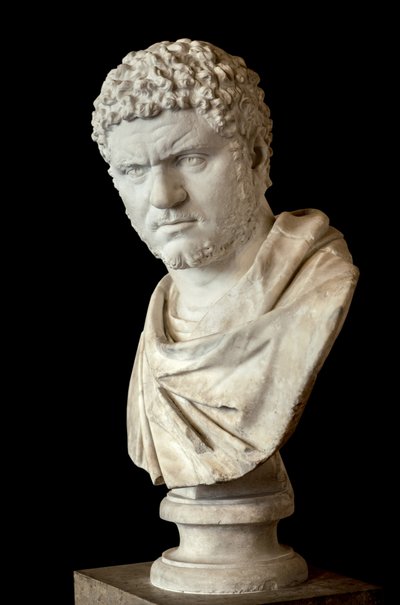 カラカラ（西暦188～217年）大理石、ローマ美術 作： Roman Roman