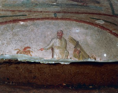 装飾フレスコ画 ローマ「プリシラのカタコンベ」（ユネスコ世界遺産登録 作： Roman Roman