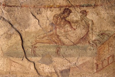 ポンペイ、ルパナールのエロティックなフレスコ画（ユネスコ世界遺産リスト 作： Roman Roman