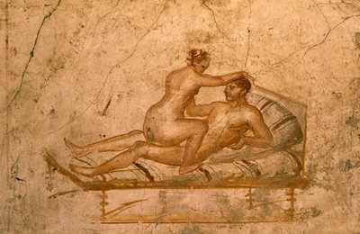 ポンペイ、ヴェッティー家の立方体のエロティックなフレスコ画（ユネスコ世界遺産リスト 作： Roman Roman