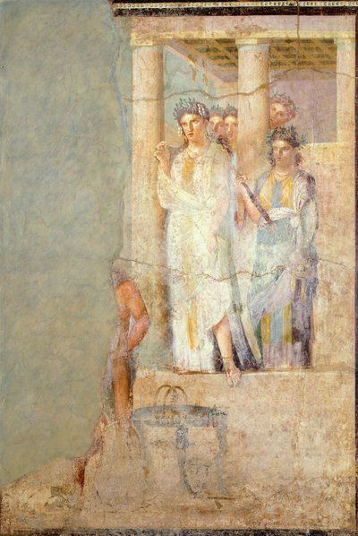 タウリスのイフィゲニア」を描いたフレスコ画（ポンペイ、カエシリウス・イクンドゥスの家より 作： Roman Roman
