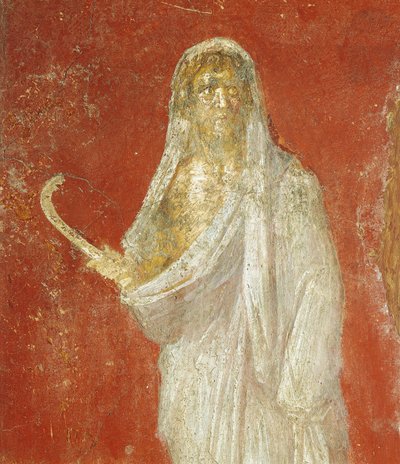 土星を描いたフレスコ画（ポンペイより 作： Roman Roman