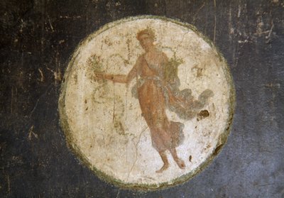 ポンペイ、ヴェッティの家の右翼、メダリオンのあるフレスコ画（ユネスコ世界遺産リスト 作： Roman Roman