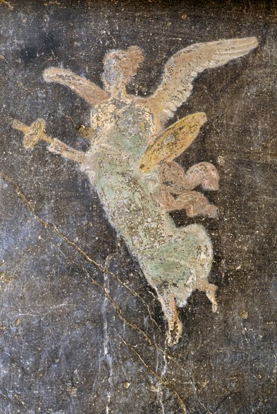ポンペイ、ヴェッティーイの家の右翼、翼のある人物のフレスコ画（ユネスコ世界遺産リスト 作： Roman Roman