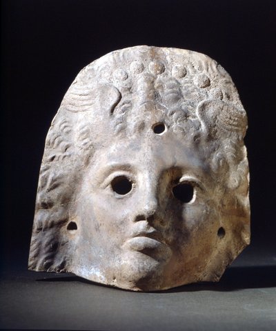 ローマ時代の悲劇のマスク。スカラ座博物館。ミラノ 作： Roman Roman