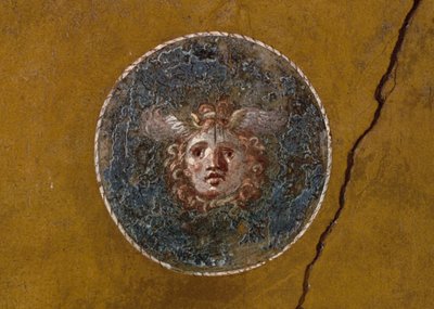 ゴルゴンの頭を持つメダリオン、ポンペイ、ヴェッティー家の右翼（ユネスコ世界遺産リスト 作： Roman Roman