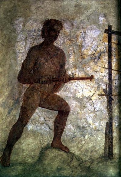 裸の男性像（壁画） 作： Roman Roman