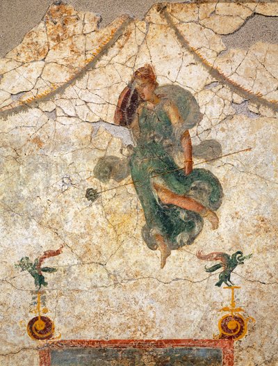 ティルサスを持つマエナドを描いた第4ポンペイ様式の絵画 作： Roman Roman