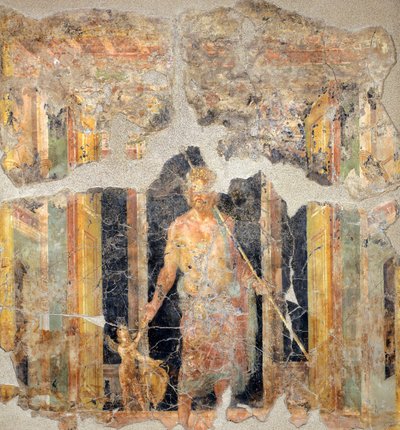 ジュピターを描いた第4ポンペイ様式の絵画 作： Roman Roman