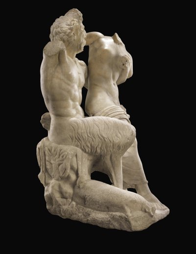 パンとエルマフロディテ 紀元前1世紀頃 大理石製 作： Roman Roman