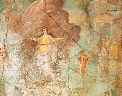 ペルセウスとアンドロメダ、ポンペイ、アマンドゥス司祭の家のフレスコ画 作： Roman Roman
