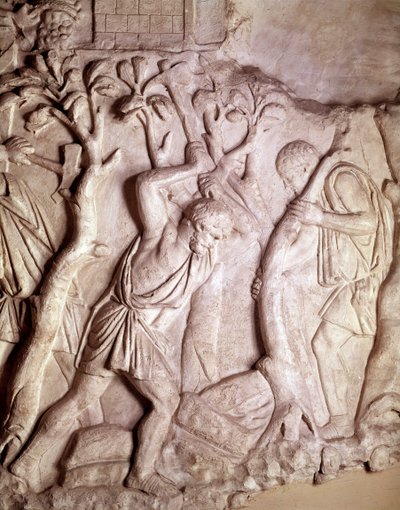 ローマ美術：清めの場面、低浮彫り、ローマ古代博物館、ローマ 作： Roman Roman
