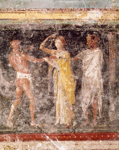 ローマ美術：男女の戦いの場面、ファルネジーナ荘C室のフリーズより（Roman art: fight scene between a man and a woman, from frieze of room C, Villa farnesina）ローマ国立ローマ博物館 作： Roman Roman