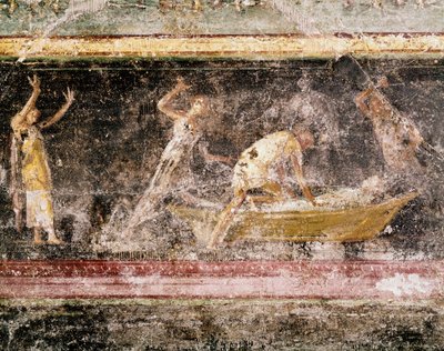ローマ美術：エジプト王バケンラーネフ（ボッコリス）の判決-ファルネシーナ荘C室フリーズのフレスコ画の詳細（ローマ美術：ボッコリス王の判決、ファルネシーナ荘C室フリーズより） ローマ museo nazionale romano 作： Roman Roman