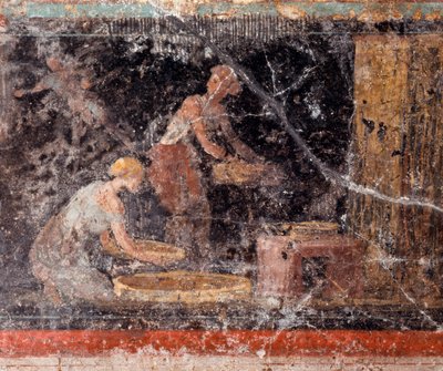 ローマの美術：宿題をする女性たち、ファルネシーナ荘C室のフリーズより（Roman art: women doing homeworks, from frieze of room C, Villa farnesina） ローマ museo nazionale romano 作： Roman Roman