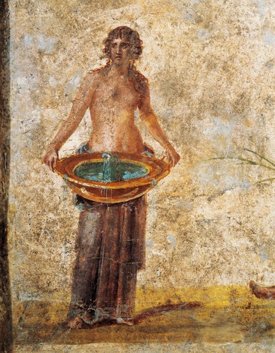 ローマ文明 - 水を入れたバケツを運ぶ女性（ポンペイより 作： Roman Roman
