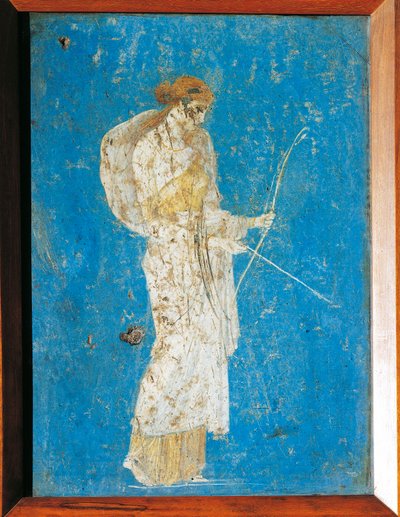 イタリア、ポンペイのダイアナを描いたローマのフレスコ画 作： Roman Roman