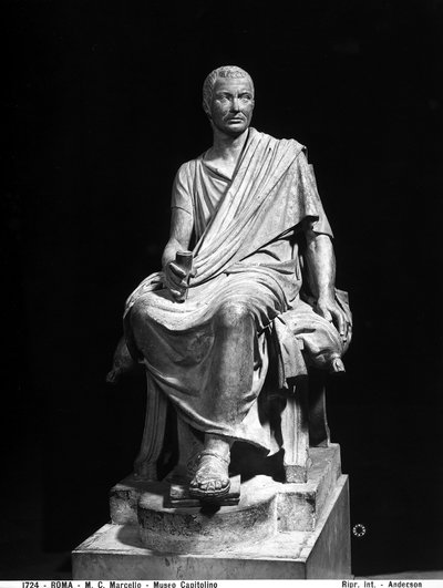 マルクス・クラウディウス・マルセルス（前268年頃～前208年頃）の像（大理石 作： Roman Roman