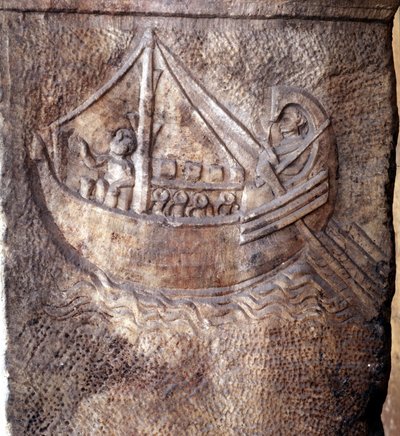 ローマ時代の輸送船。 作： Roman Roman