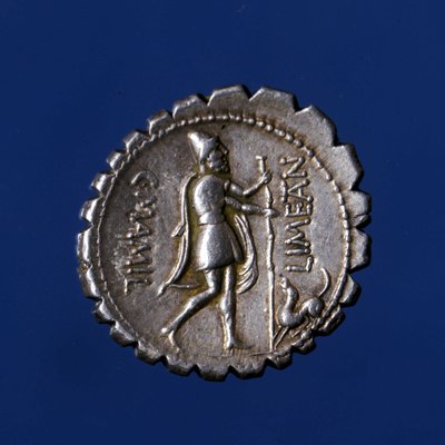 愛犬アルゴに認められたユリシーズ。紀元前83年のローマ銀貨。 作： Roman Roman