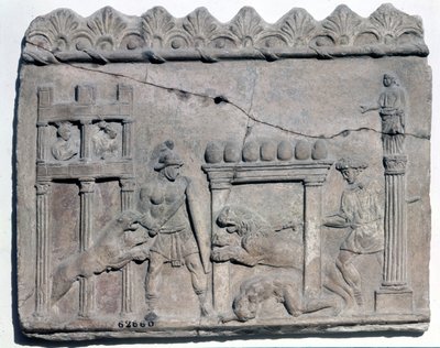 アリーナのヴェナチオ。ローマ時代のエポトの下部レリーフ。 作： Roman Roman
