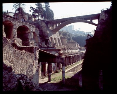ヘルクラネウムの東側ゾーンの眺め、紀元前5世紀～紀元後1世紀 作： Roman Roman