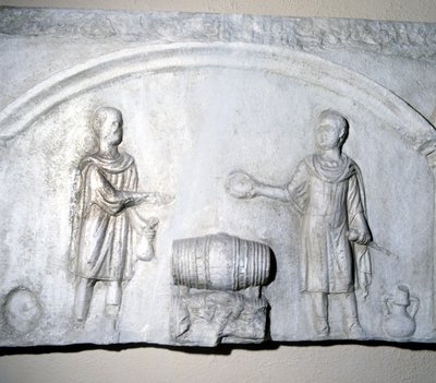 ローマ時代のワイン商人の看板。Museo di Ostia（オスティア 作： Roman Roman