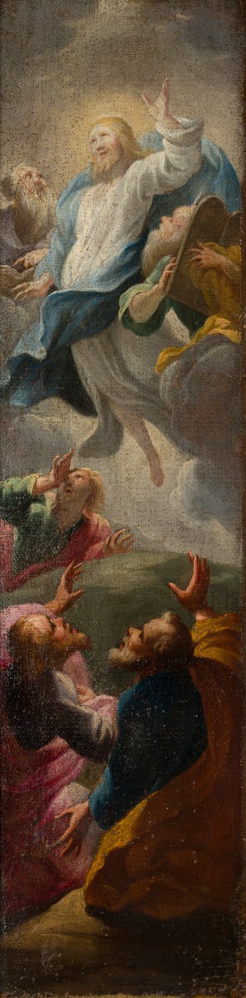 弟子たちに現れるキリスト、c.1650-1750（キャンバスに油彩） 作： Roman School