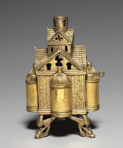 香炉と祭壇の十字架のスタンド、1150〜1175年 作： Romanesque