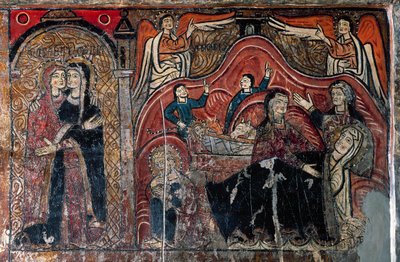 助産師セロミとサロメとの面会とキリスト降誕、詳細 作： Romanesque