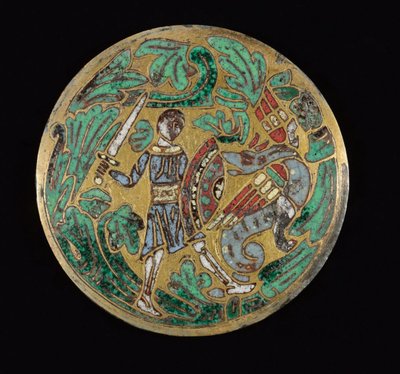 ドラゴンと戦う戦士、1170〜1180年 作： Romanesque