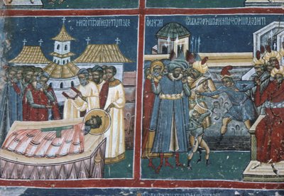 教会の北の壁からの細部、1601年頃 作： Romanian School