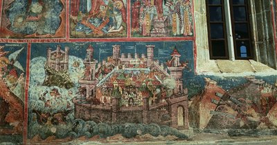 1453年のスルタンメフメットII（1432-81）によるコンスタンティノープルの包囲 作： Romanian School