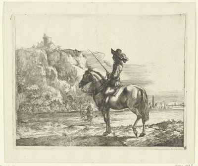 川沿いのライダー。 作： Romeyn de Hooghe (attributed to)