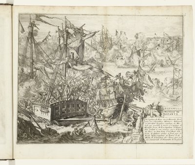 レパントの戦い、1571 Victoire de Lepanto (オブジェクトのタイトル) Guerres de Flandres (シリーズタイトル) 作： Romeyn de Hooghe (attributed to)