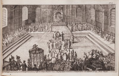 皇帝アレクシスミハイロビッチの王宮でのシーン、1677年 作： Romeyn de Hooghe