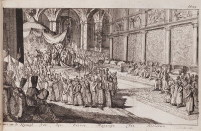 皇帝アレクシスミハイロビッチの王宮でのシーン、1677年 作： Romeyn de Hooghe