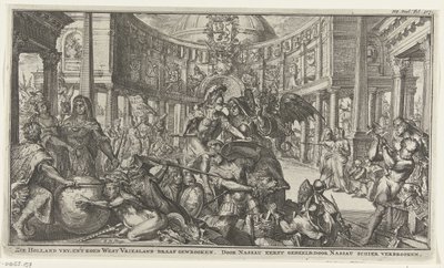 共和国の統一におけるナッソーの役割に関する寓話 作： Romeyn de Hooghe